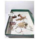 STERLING DROP EARRINGS; ALVIN STUDIO ALLIGATOR