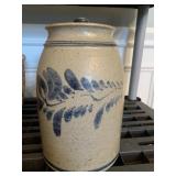 BLUE GRAY CROCK 10" H W/ LOD