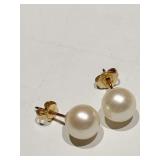PEARL STUDS 0.1020OZT 14KT GOLD