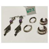 STERLING EARRINGS KITE DESIGN 0.6455OZT