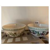 PORT MERION 3 DEEP BOWLS AND 3 CEREAL BOWLS