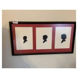 SILHOUETTES IN BLACK FRAME