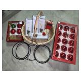 CHRISTMAS ORNAMENTS WINDOW CANDLES