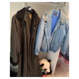 L FERREE COAT AND SKI JACKET AND BIBS