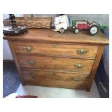 OAK 3 DRAWER DRESSER