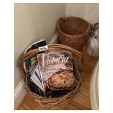 MAGAZINES IN BASKET AND OTHERS