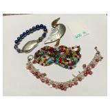 SHIELDS PEWTER DUCK PENDANT TWO BEADED