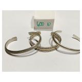 STERLING BRACELETS 1 WITH GOLD FILLED CENTER 1.40