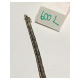 BRACELET WITH DARK STONES STERLING 0.5385 OZT