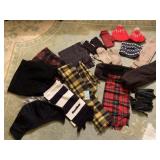 ASSORTED SOFT SCARVES, PENN STATE SCARF, LEATHER