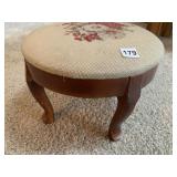 NEEDLEPOINT FOOT STOOL
