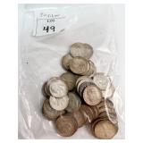 PRE-1964- ROOSEVELT SILVER DIMES 50