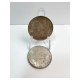 (2) 1921 P MORGAN DOLLARS