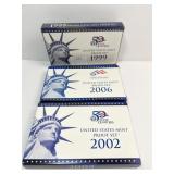 1999, 2002, 2006 PROOF SETS WITH STATE QUARTERS