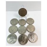 10- IKE DOLLARS 1971, 72, 74, 76