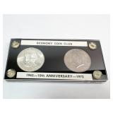 1962 -D FRANKLIN HALF WITH 1972 KENNEDY 10TH