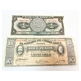 1915 AND 1943 MEXICO NOTES VERY CRISP