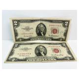 1953, 1953-A RED SEAL $2.00 NOTES