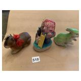 2 BUNNY CANDY CONTAINERS MADE IN GERMANY AND