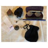 GLASSES, RAVOLIGHT PENCIL, NEW CENTURY PENCIL,