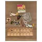 EASTER DECORATIONS, MANCALA AFRICAN STONE GAME,
