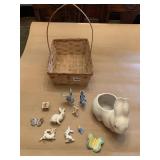 BUNNY PLANTER, BLUE JAY SALT/PEPPER SHAKERS,