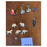 DOLL HOUSE MINI. ANIMALS, DISHES, FIGURES ETC.