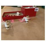 WOOD ANGELS AND CHOIR SINGERS,2", 8 TOTAL, 2