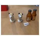 LENOX NIPPER SALT AND PEPPER SHAKERS AND FT PITT