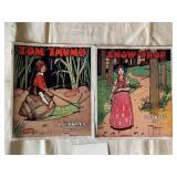 LEATHER BOOKS, TOM THUMB & SNOW DROP, ILLUSTRATED