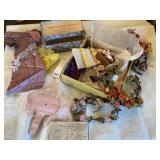 HAT TRIM, VINTAGE CANDY BOX, HANDMADE FANS ETC.