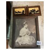 WOOD SILHOUETTES AND FRAMED BABY PICTURE