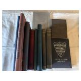 11 VINTAGE SCHOOL BOOKS INCLUDING SOLID GEOMETRY.