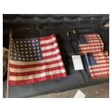 2- 48 STAR FLAGS 2 SILK 1 HAS SILK DAMAGE