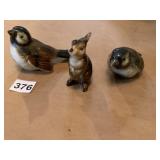 FULL BEE GOEBEL BIRDS AND RABBIT FIGURINES