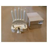 WOODEN ANGEL PLAYING ORGAN CANDLE HOLDER, 4X6