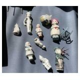 TIN BATHTUB, BISQUE FIGURES, ONE BROKEN ARMS