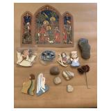 PAPERCRAFT STAINED GLASS NATIVITY, ANGELS, ROCKS,
