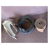 ANTIQUE LEATHER BELTS, TURKEY CARCASS ONE BROKEN