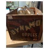 APPLE CRATE ATLAS JARS WITH GLASS TOPS, ETC.