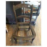 WOOD CHAIR, NEEDS SEAT RECANED