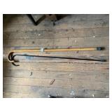 WOOD CANE, METAL CANE