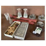 CLARK THREAD BOX, WAX TAPER