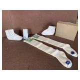 ANTIQUE BABY SOCKS AND SHOES IN BOX