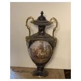 DOUBLE HANDLED URN WITH LID, 18"