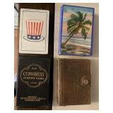 4 DECKS OF PLAYING CARDS INCLUDING ONE DECK IN