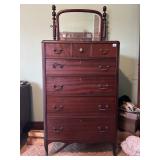 7 DRAWER TALL DRESSER WITH ATTACHED BEVEL SWIVEL