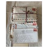 STACK OF BOUND AND LOOSE HANDWRITTEN LETTERS POST