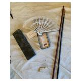 FAN IN ORIGINAL BOX, 2 CROPS ONE BROKEN TIP