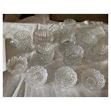 10 OPEN SALTS AND 2 TOOTHPICK HOLDERS